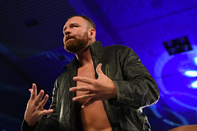 NAGOYA, JAPAN - JULY 28: Jon Moxley enters the ring during the New Japan Pro-Wrestling G1 Climax at the Aichi Prefecture Gymnasium on July 28, 2019 in Nagoya, Nagoya, Japan. (Photo by Etsuo Hara/Getty Images)