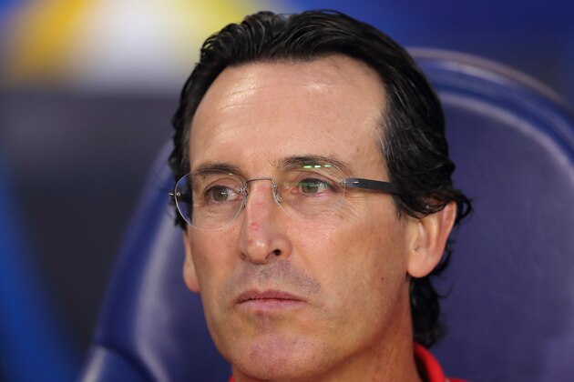 CARSON, CA - JULY 17: 	Unai Emery the head coach / manager of Arsenal during the 2019 International Champions Cup match between Arsenal and FC Bayern Munich at Dignity Health Sports Park on July 17, 2019 in Carson, California. (Photo by Matthew Ashton - AMA/Getty Images)