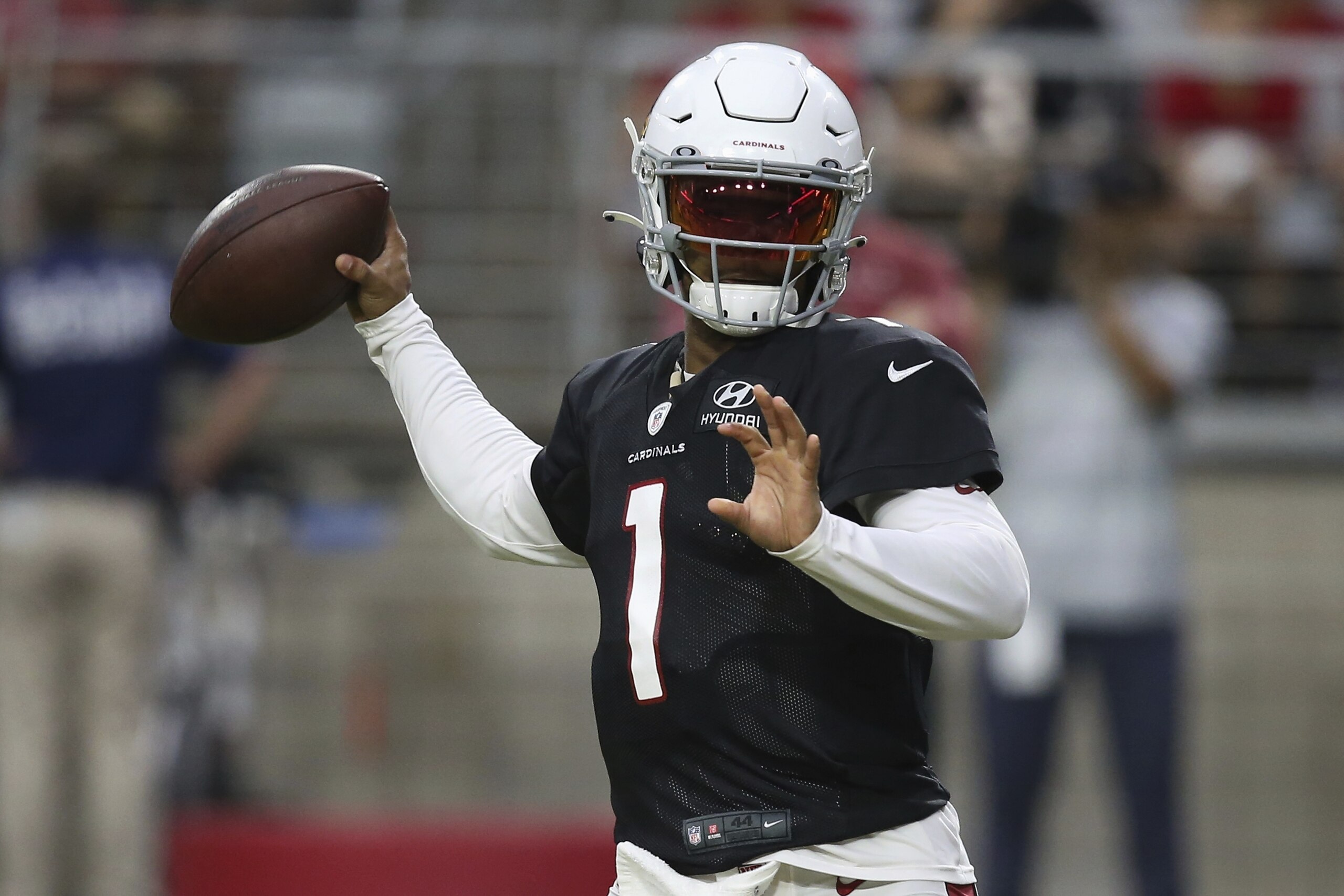 Arizona Cardinals quarterback Kyler Murray throws the football during an NFL football training camp practice Wednesday, July 31, 2019, in Glendale, Ariz. (AP Photo/Ross D. Franklin) Arizona Cardinals quarterback Kyler Murray throws the football during an NFL football training camp practice Wednesday, July 31, 2019, in Glendale, Ariz. (AP Photo/Ross D. Franklin)