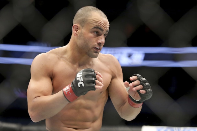 FILE - In this May 13, 2017, file photo, Eddie Alvarez competes at UFC 211 in Dallas.  Alvarez is a coach on UFC's long-running reality series,