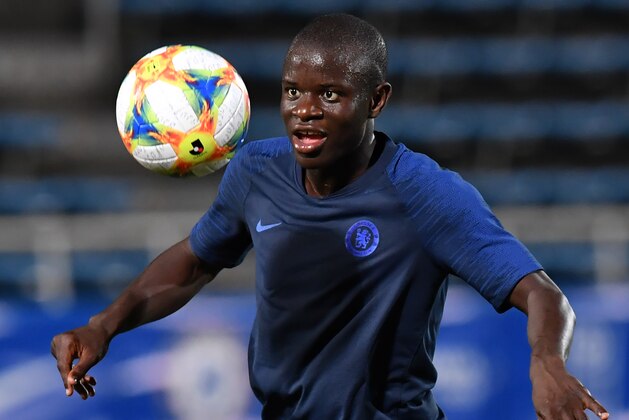 N'Golo Kante, midfielder for English Premier League club Chelsea, takes part in an official training session during their Japan tour at Mitsuzawa stadium in Yokohama on July 18, 2019. (Photo by TOSHIFUMI KITAMURA / AFP)        (Photo credit should read TOSHIFUMI KITAMURA/AFP/Getty Images)