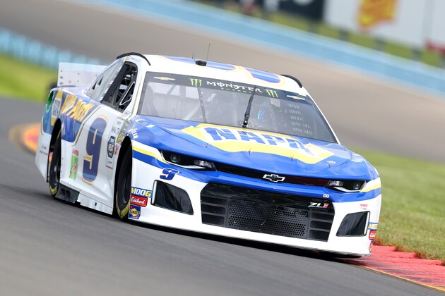 WATKINS GLEN, NEW YORK - AUGUST 03: Chase Elliott, driver of the #9 NAPA AUTO PARTS Chevrolet, drives during practice for the Monster Energy NASCAR Cup Series Go Bowling at The Glen at Watkins Glen International on August 03, 2019 in Watkins Glen, New York. (Photo by Matt Sullivan/Getty Images)