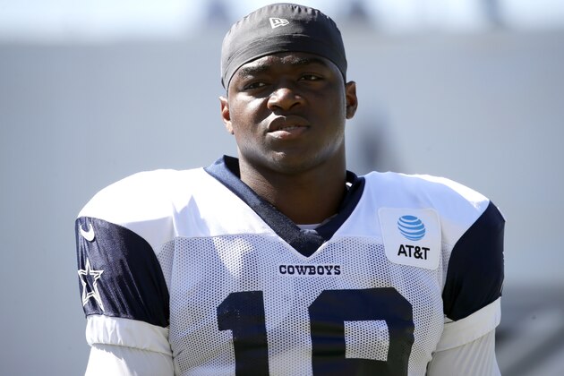 OXNARD, CALIFORNIA - AUGUST 2: Amari Cooper #19 of the Dallas Cowboys looks on from the sidelines of training camp on August 2, 2019 in Oxnard, California. (Photo by Josh Lefkowitz/Getty Images)