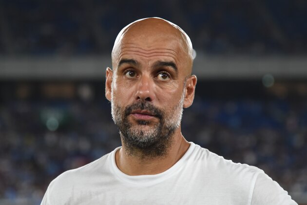 YOKOHAMA, JAPAN - JULY 27: Pep Guardiola,coach of Manchester City looks on after the preseason friendly match between Yokohama F.Marinos and Manchester City at Nissan Stadium on July 27, 2019 in Yokohama, Kanagawa, Japan. (Photo by Hiroki Watanabe/Getty Images)