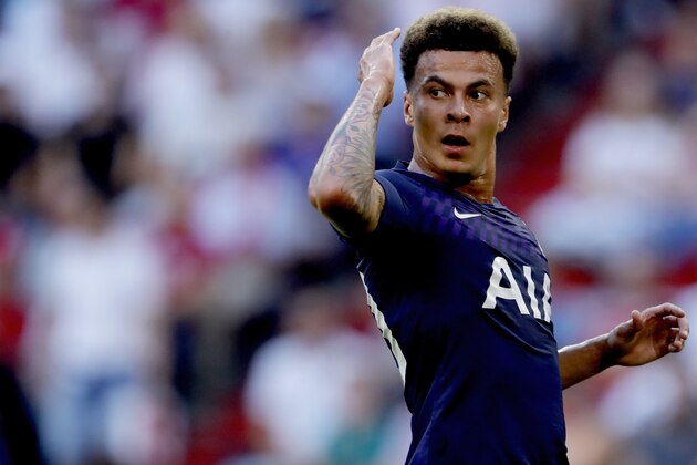 MUNICH, GERMANY - JULY 30: Dele Alli of Tottenham Hotspur  during the Audi Cup  match between Real Madrid v Tottenham Hotspur at the Allianz Arena on July 30, 2019 in Munich Germany (Photo by Rico Brouwer/Soccrates/Getty Images)