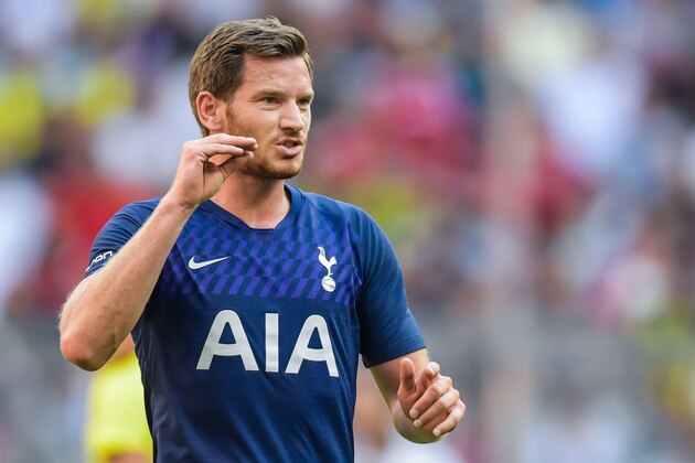 Jan Vertonghen of Tottenham Hotspur FC during the Pre-season Friendly match between Real Madrid and Tottenham Hotspur FC at Allianz Arena on July 30, 2019 in Munich, Germany(Photo by VI Images via Getty Images)
