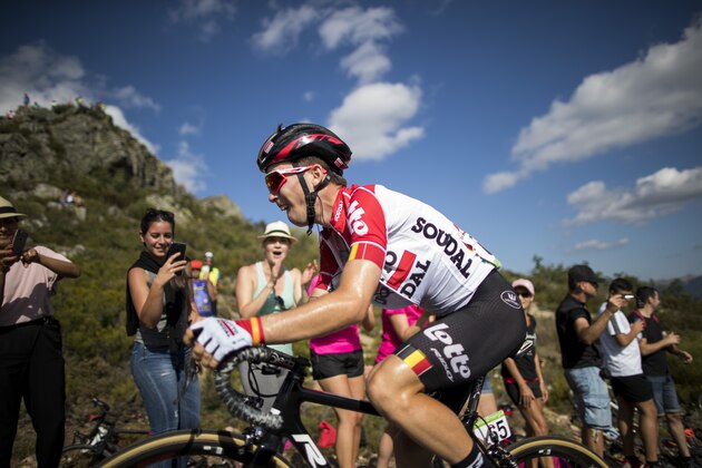 , SPAIN - SEPTEMBER 7: Bjorg Lambrecht of Lotto Soudal during the   Vuelta on September 7, 2018 (Photo by David S. Bustamante/Soccrates/Getty Images)