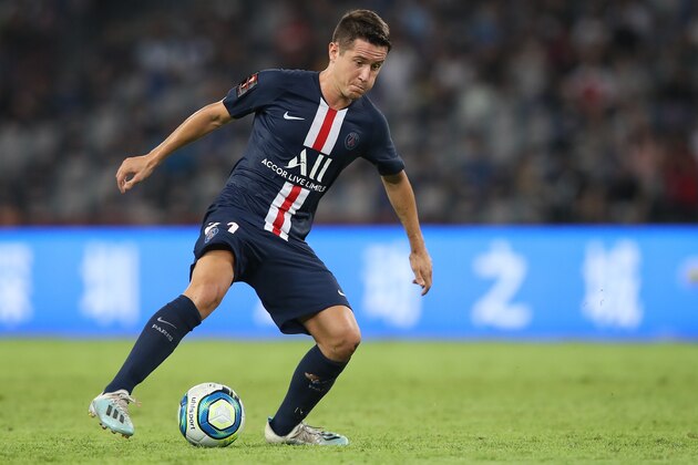 SHENZHEN, CHINA - AUGUST 03:  Ander Herrera of Paris Saint-Germain competes the ball during to the 2019 Trophee des Champions between Paris saint-Germain and Stade Rennais FC at Shenzhen Uniersiade Sports Center on August 3, 2019 in Shenzhen, China.  (Photo by Lintao Zhang/Getty Images)