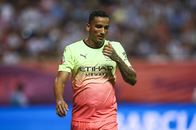 SHANGHAI, CHINA - JULY 20: Danilo of Manchester City  during the Premier League Asia Trophy 2019 final fixture between Manchester City v Wolverhampton Wanderers at Hongkou Football Stadium  on July 20, 2019 in Shanghai, China. (Photo by Robbie Jay Barratt - AMA/Getty Images)