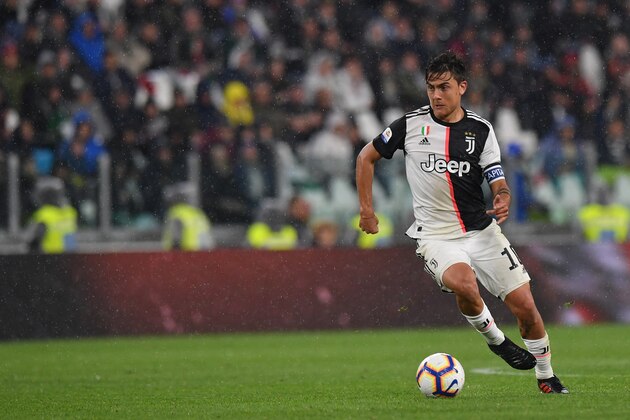 TURIN, ITALY - MAY 19: Paulo Dybala of Juventus in action during the Serie A match between Juventus and Atalanta BC on May 19, 2019 in Turin, Italy. (Photo by Tullio M. Puglia/Getty Images)