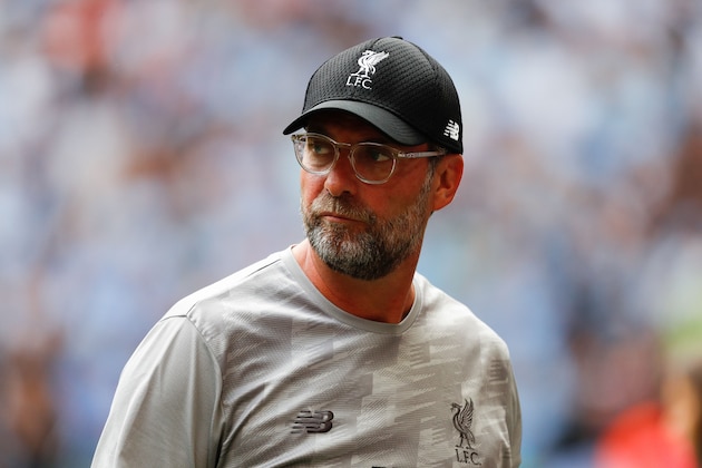 Liverpool's German manager Jurgen Klopp arrives for the English FA Community Shield football match between Manchester City and Liverpool at Wembley Stadium in north London on August 4, 2019. (Photo by Adrian DENNIS / AFP) / NOT FOR MARKETING OR ADVERTISING USE / RESTRICTED TO EDITORIAL USE        (Photo credit should read ADRIAN DENNIS/AFP/Getty Images)