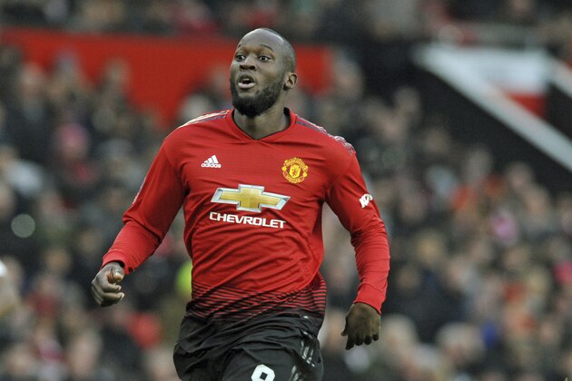 Manchester United's Romelu Lukaku during the English FA Cup third round soccer match between Manchester United and Reading at Old Trafford in Manchester, England, Saturday, Jan. 5, 2019. (AP Photo/Rui Vieira)