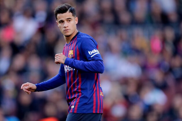 BARCELONA, SPAIN - MARCH 30: Philippe Coutinho of FC Barcelona  during the La Liga Santander  match between FC Barcelona v Espanyol at the Camp Nou on March 30, 2019 in Barcelona Spain (Photo by Jeroen Meuwsen/Soccrates/Getty Images)