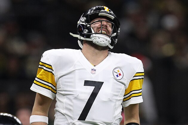 NEW ORLEANS, LOUISIANA - DECEMBER 23: Ben Roethlisberger #7 of the Pittsburgh Steelers reacts after a missed throw against the New Orleans Sainst during the second half at the Mercedes-Benz Superdome on December 23, 2018 in New Orleans, Louisiana. (Photo by Chris Graythen/Getty Images)