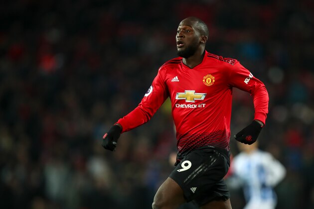 MANCHESTER, ENGLAND - JANUARY 19:  Romelu Lukaku of Manchester United during the Premier League match between Manchester United and Brighton & Hove Albion at Old Trafford on January 19, 2019 in Manchester, United Kingdom. (Photo by Robbie Jay Barratt - AMA/Getty Images)