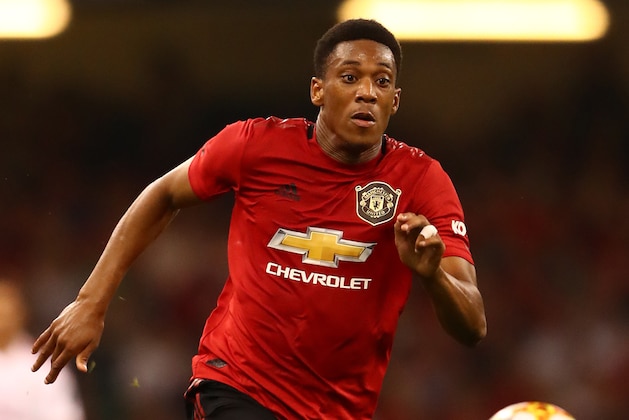 CARDIFF, WALES - AUGUST 03:  Anthony Martial of Manchester United  during the 2019 International Champions Cup match between Manchester United and AC Milan at Principality Stadium on August 03, 2019 in Cardiff, Wales. (Photo by Michael Steele/Getty Images)