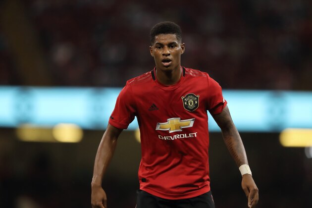 CARDIFF, WALES - AUGUST 03: Marcus Rashford of Manchester United during the 2019 International Champions Cup match between Manchester United and AC Milan at Principality Stadium on August 3, 2019 in Cardiff, Wales. (Photo by Matthew Ashton - AMA/Getty Images)