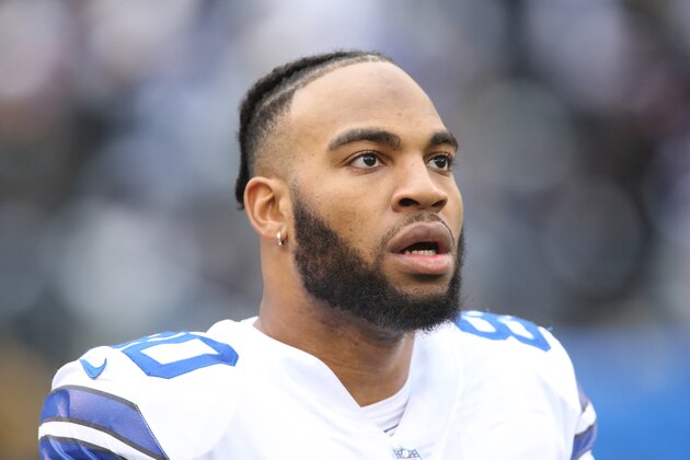 EAST RUTHERFORD, NEW JERSEY - DECEMBER 30: Tight End Rico Gathers #80 of the Dallas Cowboys in action against the New York Giants at MetLife Stadium on December 30, 2018 in East Rutherford, New Jersey. (Photo by Al Pereira/Getty Images)