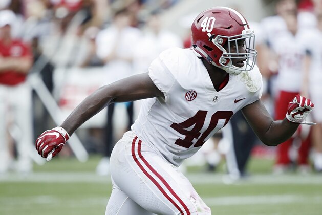 TUSCALOOSA, AL - APRIL 13: Joshua McMillon #40 of the Alabama Crimson Tide in action during the team's A-Day Spring Game at Bryant-Denny Stadium on April 13, 2019 in Tuscaloosa, Alabama. (Photo by Joe Robbins/Getty Images)
