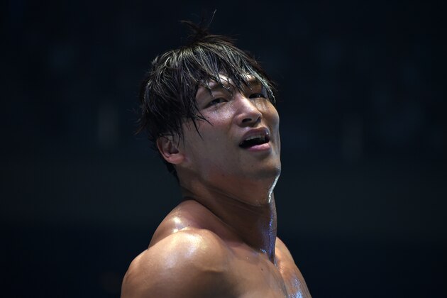 TOKYO, JAPAN – AUGUST 10:Kota Ibushi celebrates the victory during the New Japan Pro-Wrestling G1 Climax 29 at Nippon Budokan on August 10, 2019 in Tokyo, Japan.(Photo by Etsuo Hara/Getty Images)