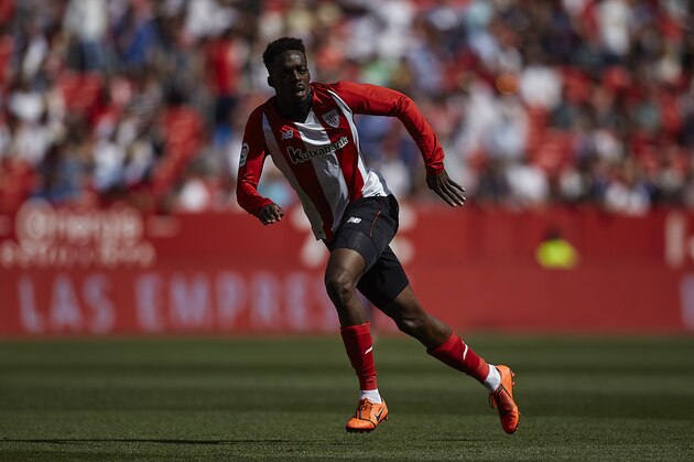 SEVILLE, SPAIN - MAY 18: Inaki Williams of Athletic Club looks on during the La Liga match between Sevilla FC and Athletic Club at Estadio Ramon Sanchez Pizjuan on May 18, 2019 in Seville, Spain. (Photo by Quality Sport Images/Getty Images)