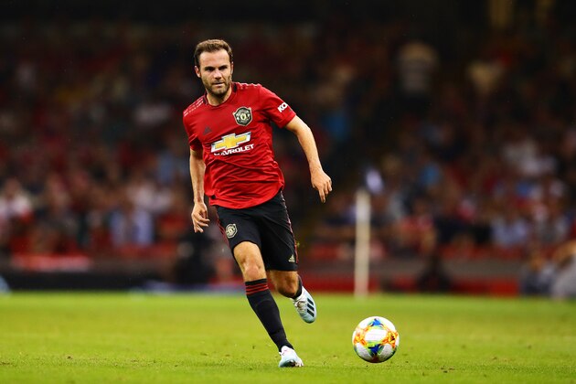 CARDIFF, WALES - AUGUST 03: Juan Mata of Manchester United in action during the 2019 International Champions Cup match between Manchester United and AC Milan at Principality Stadium on August 03, 2019 in Cardiff, Wales. (Photo by Chris Brunskill/Fantasista/Getty Images)