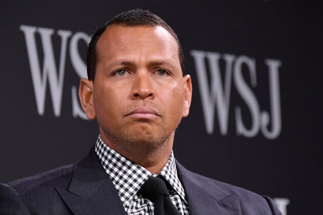 NEW YORK, NY - MAY 08:  Sports commentator and former professional baseball player Alex Rodriguez takes part in a panel during WSJ's The Future of Everything Festival at Spring Studios on May 8, 2018 in New York City.  (Photo by Michael Loccisano/Getty Images)