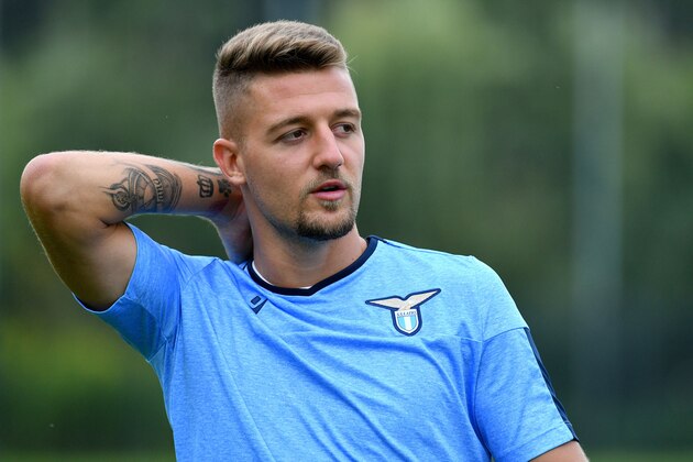 PADERBORN, GERMANY - AUGUST 05:  Sergej Milinkovic Savic of SS Lazio during the SS Lazio training session on August 5, 2019 in Paderborn, Germany.  (Photo by Marco Rosi/Getty Images)