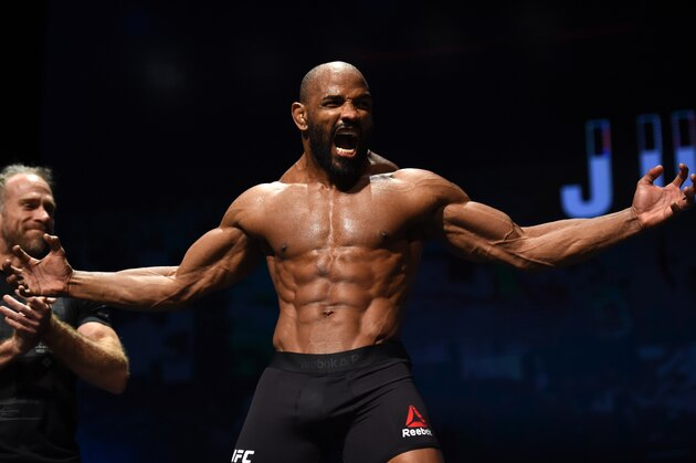 LAS VEGAS, NV - JULY 05:  Yoel Romero of Cuba holds an open workout session for fans and media at Park Theater on July 5, 2017 in Las Vegas, Nevada. (Photo by Brandon Magnus/Zuffa LLC/Zuffa LLC via Getty Images)