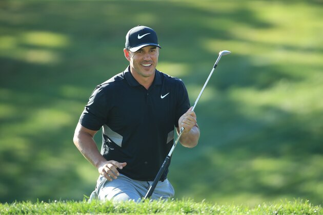 MEDINAH, ILLINOIS - AUGUST 13: Brooks Koepka of the USA in action during practice for the BMW Championship at Medinah Country Club on August 13, 2019 in Medinah, Illinois. (Photo by Andrew Redington/Getty Images)