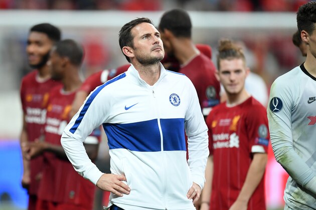 ISTANBUL, TURKEY - AUGUST 14: Frank Lampard, Manager of Chelsea reacts following defeat in the penalty shoot out following the UEFA Super Cup match between Liverpool and Chelsea at Vodafone Park on August 14, 2019 in Istanbul, Turkey. (Photo by Michael Regan/Getty Images)