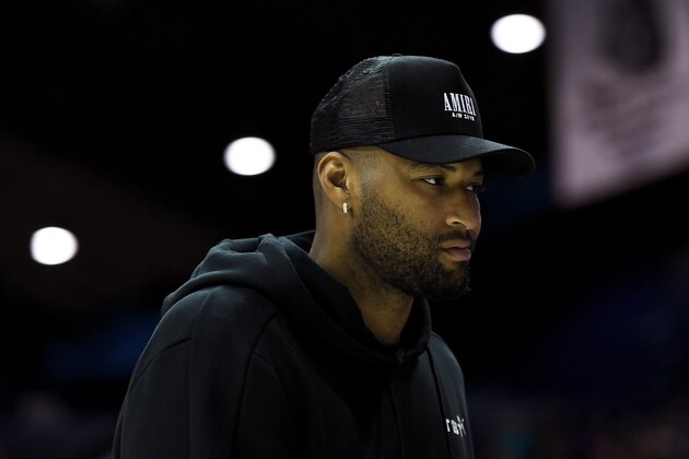 CHICAGO, ILLINOIS - AUGUST 03:  DeMarcus Cousins walks across the court during week seven of the BIG3 three on three basketball league at Allstate Arena on August 03, 2019 in Chicago, Illinois. (Photo by Stacy Revere/BIG3 via Getty Images)
