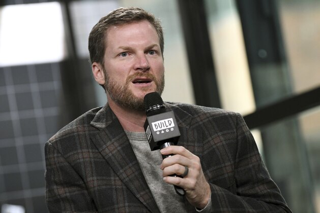 Professional race car driver Dale Earnhardt Jr. participates in the BUILD Speaker Series to discuss his book