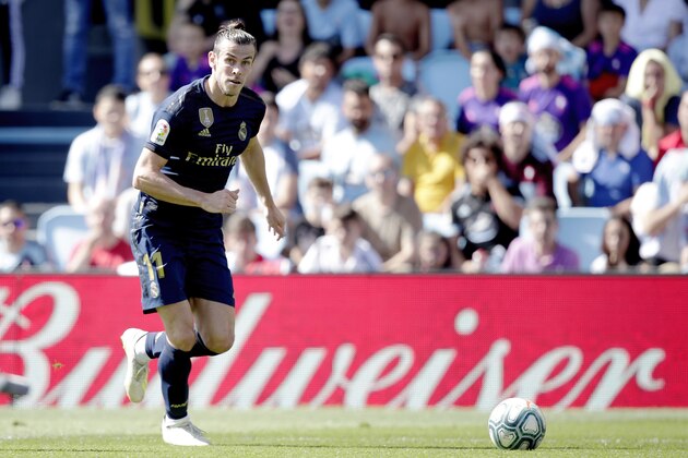 PONTEVEDRA, SPAIN - AUGUST 17: Gareth Bale of Real Madrid  during the La Liga Santander  match between Celta de Vigo v Real Madrid at the Estadio de Balaidos on August 17, 2019 in Pontevedra Spain (Photo by David S. Bustamante/Soccrates/Getty Images)