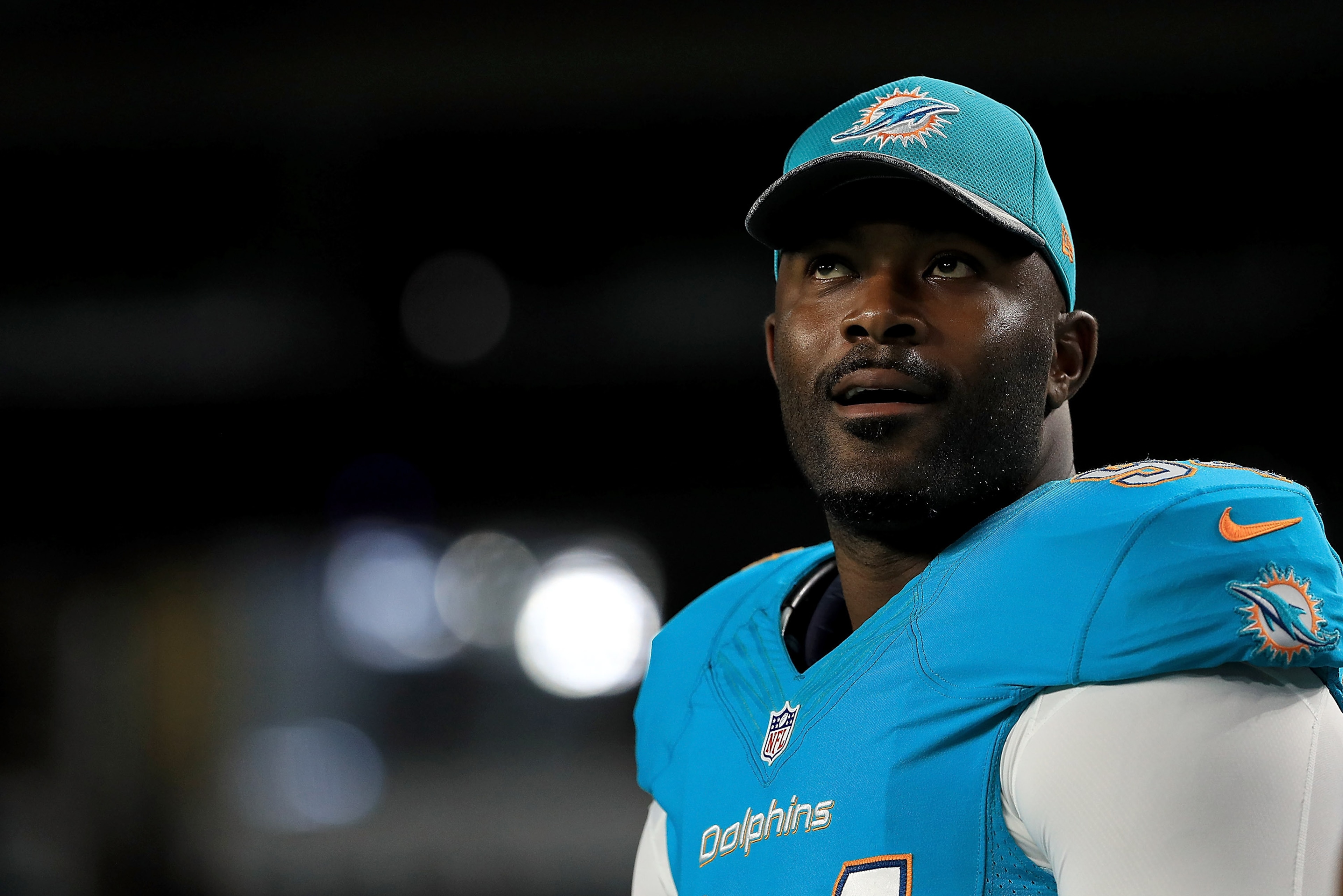 MIAMI GARDENS, FL - SEPTEMBER 01: Mario Williams #94 of the Miami Dolphins looks on during a preseason game against the Tennessee Titans at Hard Rock Stadium on September 1, 2016 in Miami Gardens, Florida. (Photo by Mike Ehrmann/Getty Images) MIAMI GARDENS, FL - SEPTEMBER 01: Mario Williams #94 of the Miami Dolphins looks on during a preseason game against the Tennessee Titans at Hard Rock Stadium on September 1, 2016 in Miami Gardens, Florida. (Photo by Mike Ehrmann/Getty Images)