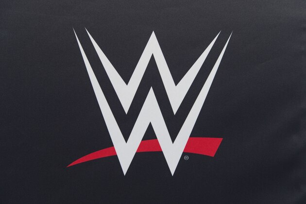 COLOGNE, GERMANY - NOVEMBER 07: A WWE Logo at the WWE Live Tryout  at the Motorworld on November 7, 2018 in Cologne, Germany. (Photo by Marc Pfitzenreuter/Getty Images)