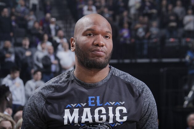 SACRAMENTO, CA - MARCH 9: Marrese Speights #5 of the Orlando Magic looks on prior to the game against the Sacramento Kings on March 9, 2018 at Golden 1 Center in Sacramento, California. NOTE TO USER: User expressly acknowledges and agrees that, by downloading and or using this photograph, User is consenting to the terms and conditions of the Getty Images Agreement. Mandatory Copyright Notice: Copyright 2018 NBAE (Photo by Rocky Widner/NBAE via Getty Images)