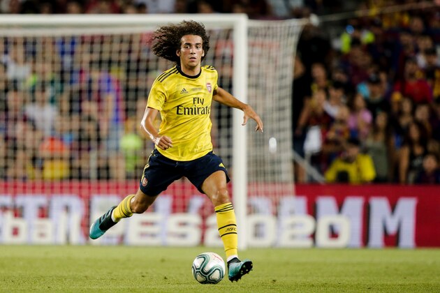 BARCELONA, SPAIN - AUGUST 4: Matteo Guendouzi of Arsenal during the Club Friendly   match between FC Barcelona v Arsenal at the Camp Nou on August 4, 2019 in Barcelona Spain (Photo by Erwin Spek/Soccrates/Getty Images)