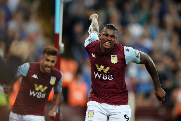 BIRMINGHAM, ENGLAND - AUGUST 23: Wesley of Aston Villa celebrates after scoring his teams first goal during the Premier League match between Aston Villa and Everton FC at Villa Park on August 23, 2019 in Birmingham, United Kingdom. (Photo by Alex Pantling/Getty Images) BIRMINGHAM, ENGLAND - AUGUST 23: Wesley of Aston Villa celebrates after scoring his teams first goal during the Premier League match between Aston Villa and Everton FC at Villa Park on August 23, 2019 in Birmingham, United Kingdom. (Photo by Alex Pantling/Getty Images)