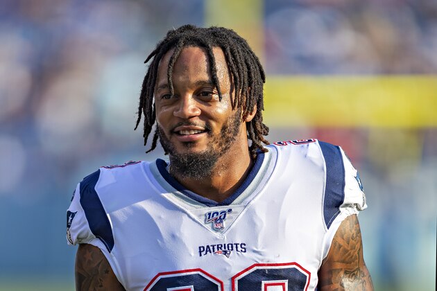 NASHVILLE, TN - AUGUST 17:  Patrick Chung #23 of the New England Patriots walks off the field before a game against the Tennessee Titans during week two of the preseason at Nissan Stadium on August 17, 2019 in Nashville, Tennessee.  The Patriots defeated the Titans 22-17.  (Photo by Wesley Hitt/Getty Images)