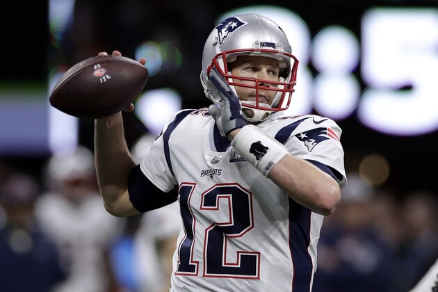 FILE - In this Sunday, Feb. 3, 2019 file photo, New England Patriots' Tom Brady passes against the Los Angeles Rams during the first half of the NFL Super Bowl 53 football game in Atlanta. Mention the NFL draft, and the debate begins immediately. Who’s the best player ever taken at No. 1 overall or the top player ever taken in a late round? (AP Photo/Carolyn Kaster, File)
