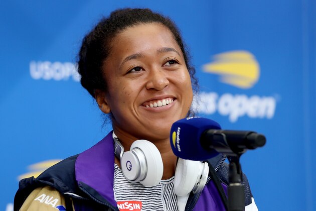 NEW YORK, NEW YORK - AUGUST 23: Naomi Osaka of Japan fields questions during a press conference at media day prior to the US Open at USTA Billie Jean King National Tennis Center on August 23, 2019 in New York City. (Photo by Matthew Stockman/Getty Images)
