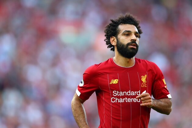 LIVERPOOL, ENGLAND - AUGUST 24: Mohamed Salah of Liverpool during the Premier League match between Liverpool FC and Arsenal FC at Anfield on August 24, 2019 in Liverpool, United Kingdom. (Photo by Chloe Knott - Danehouse/Getty Images)