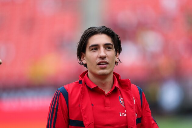 LANDOVER, MD - JULY 23: Hector Bellerin of Arsenal during the International Champions Cup fixture between Real Madrid and Arsenal at FedExField on July 23, 2019 in Landover, Maryland. (Photo by Matthew Ashton - AMA/Getty Images)