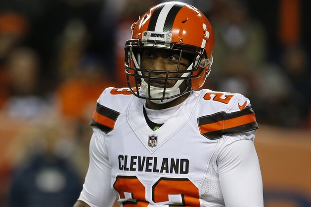 Cleveland Browns strong safety Damarious Randall (23) during the first half of an NFL football game against the Denver Broncos, Saturday, Dec. 15, 2018, in Denver. (AP Photo/Rick Scuteri)