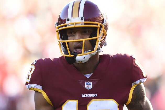 LANDOVER, MD - NOVEMBER 04: Wide receiver Josh Doctson #18 of the Washington Redskins in action in the second half against the Atlanta Falcons at FedExField on November 4, 2018 in Landover, Maryland. (Photo by Patrick McDermott/Getty Images)