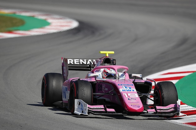 BARCELONA, SPAIN - MAY 10: 19  Anthoine Hubert of BWT Arden during practice for the F2 Grand Prix of Spain at Circuit de Barcelona-Catalunya on May 10, 2019 in Barcelona, Spain. (Photo by Eric Alonso/MB Media/Getty Images)