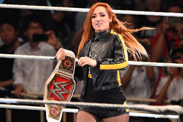 TOKYO,JAPAN - JUNE 28: Becky Lynch enters the ring during the WWE Live Tokyo at Ryogoku Kokugikan on June 28, 2019 in Tokyo, Japan. (Photo by Etsuo Hara/Getty Images)
