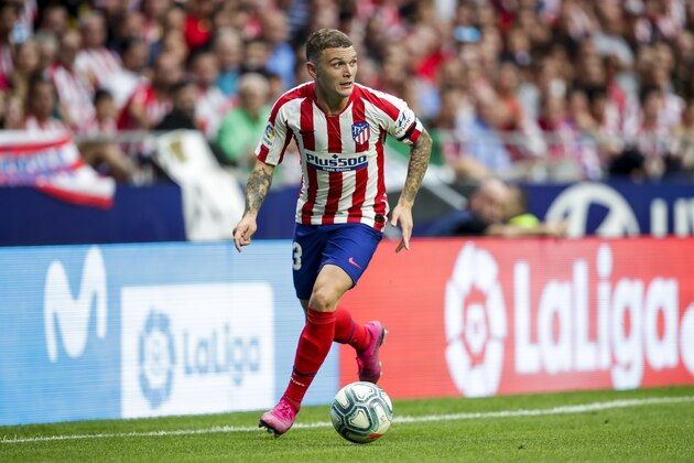 MADRID, SPAIN - SEPTEMBER 1: Kieran Trippier of Atletico Madrid during the La Liga Santander  match between Atletico Madrid v Eibar at the Estadio Wanda Metropolitano on September 1, 2019 in Madrid Spain (Photo by David S. Bustamante/Soccrates/Getty Images)