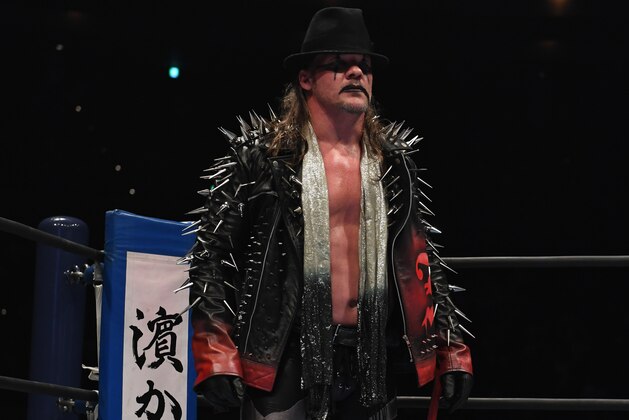 OSAKA, JAPAN - JUNE 09: Chris Jericho enters the ring during the Dominion 6.9 In Osaka-Jo Hall of NJPW on June 09, 2019 in Osaka, Japan. (Photo by Etsuo Hara/Getty Images)